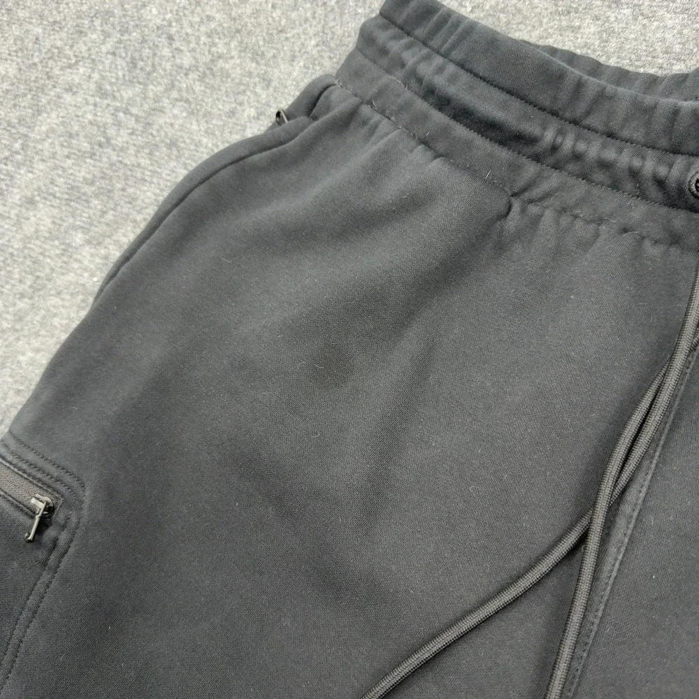Fabletics Joggers Mens Black Polyester Cotton Cargo Pocket‎ Athletic Streetwear
